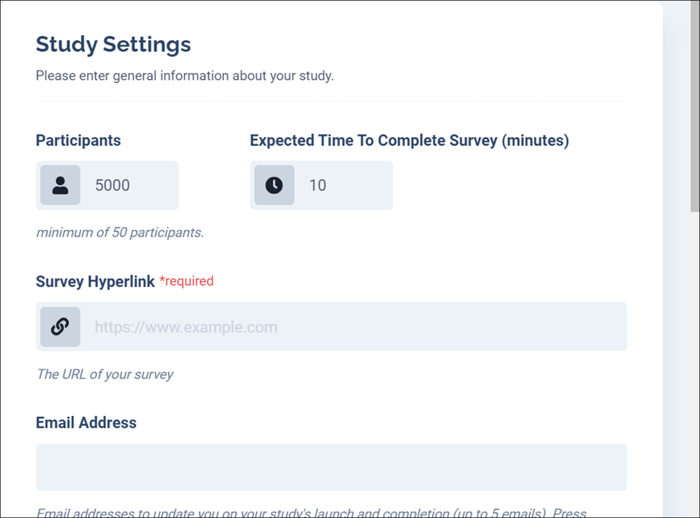 Determining Study Settings