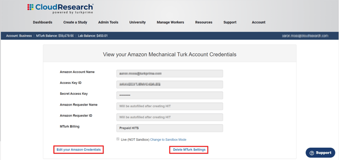account settings_view amazon mturk credentials_1.05.2021