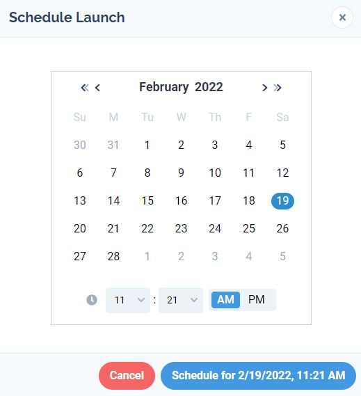Scheduling a Study Launch Time